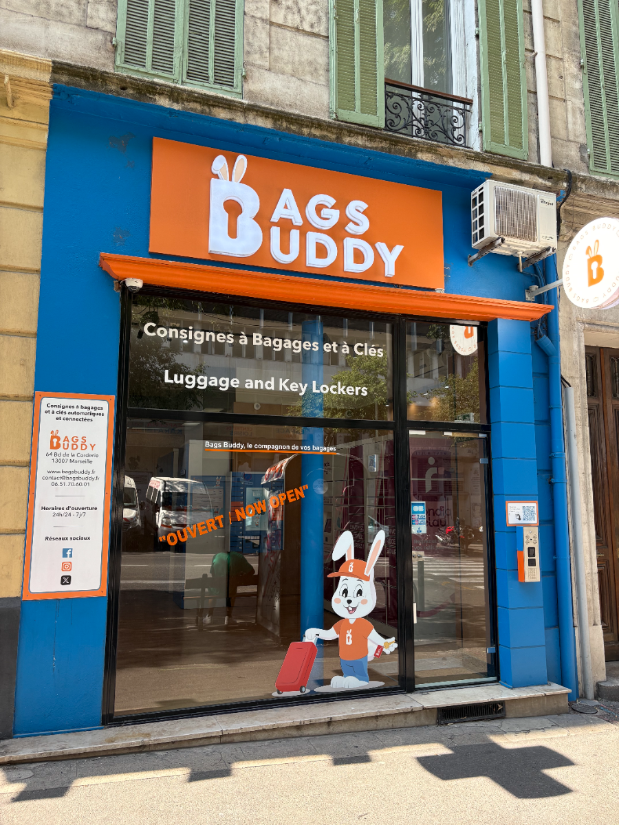 Consigne à clés connectée BagsBuddy – casiers Marseille Endoume Saint-Victor